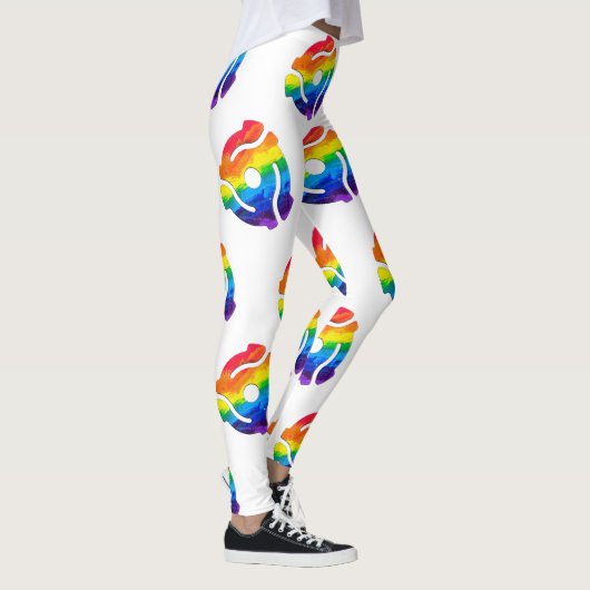 SlipperyJoeのプラスチック45 RPMレコードアダプタ振動 レギンス (右)