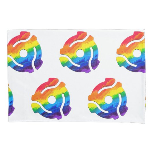 SlipperyJoeのプラスチック45 RPMレコードアダプタ振動 枕カバー (正面)