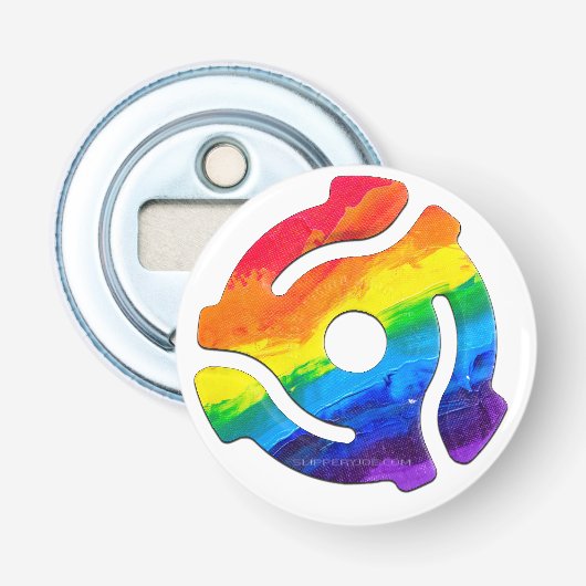 SlipperyJoeのプラスチック45 RPMレコードアダプタ振動 栓抜き (正面)