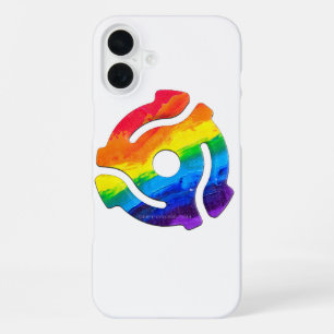 SlipperyJoeのプラスチック45 RPMレコードアダプタ振動 iPhone 16 Plusケース