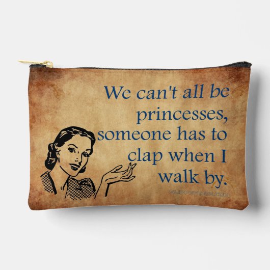 SlipperyJoeのプリンセスクラップ歩くおもしろい50s vint アクセサリーポーチ (正面)