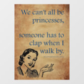 SlipperyJoeのプリンセスクラップ歩くおもしろい50s vint ウィンドウサイン (シート)