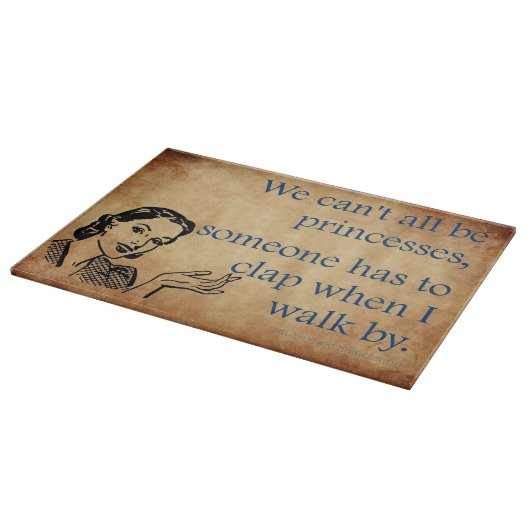 SlipperyJoeのプリンセスクラップ歩くおもしろい50s vint カッティングボード (角)