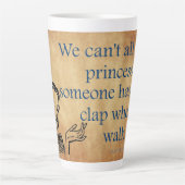 SlipperyJoeのプリンセスクラップ歩くおもしろい50s vint カフェラテマグ (正面)