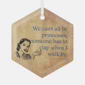 SlipperyJoeのプリンセスクラップ歩くおもしろい50s vint ガラスオーナメント (正面)