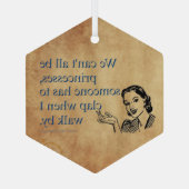 SlipperyJoeのプリンセスクラップ歩くおもしろい50s vint ガラスオーナメント (裏面)