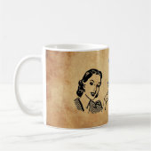 SlipperyJoeのプリンセスクラップ歩くおもしろい50s vint コーヒーマグカップ (左)