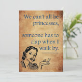 SlipperyJoeのプリンセスクラップ歩くおもしろい50s vint シーズンカード (スタンド正面)