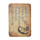 SlipperyJoeのプリンセスクラップ歩くおもしろい50s vint バスマット (正面縦)