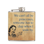 SlipperyJoeのプリンセスクラップ歩くおもしろい50s vint フラスク (正面)