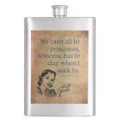 SlipperyJoeのプリンセスクラップ歩くおもしろい50s vint フラスク (正面)