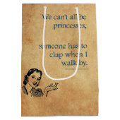 SlipperyJoeのプリンセスクラップ歩くおもしろい50s vint ミディアムペーパーバッグ (裏面)