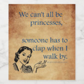 SlipperyJoeのプリンセスクラップ歩くおもしろい50s vint ワインラベル (シングルラベル)