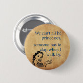 SlipperyJoeのプリンセスクラップ歩くおもしろい50s vint 缶バッジ (正面&裏面)