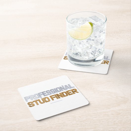 SlipperyJoeのプロフェッショナルスタッドファインダーウッド3-D th スクエアペーパーコースター (インサイチュ)