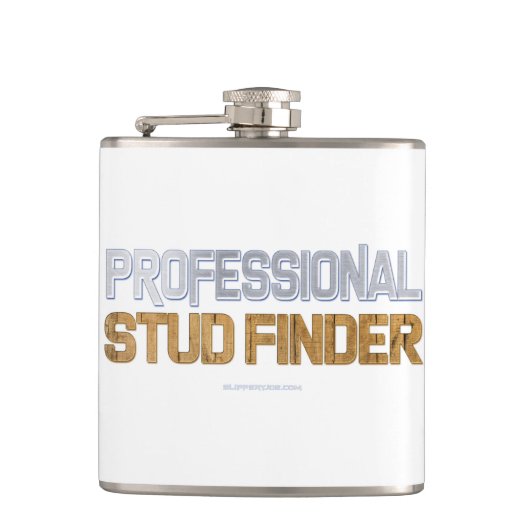 SlipperyJoeのプロフェッショナルスタッドファインダーウッド3-D th フラスク (正面)