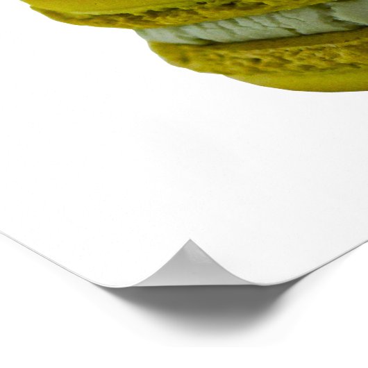 SlipperyJoeのマカロンのクッキーフランスのが積み上げ食品 ポスター (角)