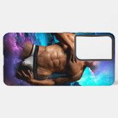SlipperyJoeのマッチョな男性の下着の膨らみ コズミック Samsung Galaxyケース (左側面)