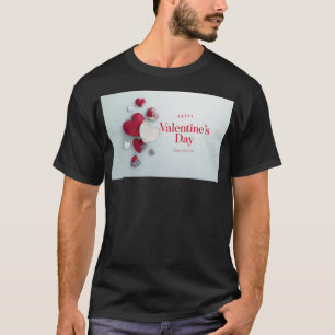 SlipperyJoeのモダンなバレンタインデーのレイアウトアーティスト Tシャツ