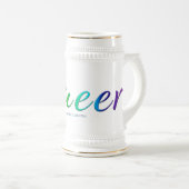 SlipperyJoeのユニークな1単語 スムーズ ビールジョッキ (正面右)