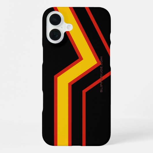 SlipperyJoeのラバープライドフラグ 矢印 シェブロン st iPhoneケース (裏面)