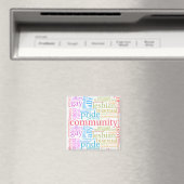 SlipperyJoeのレインボーコミュニティ語カラフルide マグネット (インサイチュ (食洗機))