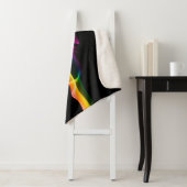 SlipperyJoeのレインボー煙リップル虹c シェルパブランケット (インサイチュ)