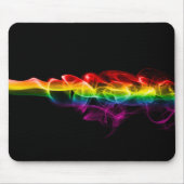 SlipperyJoeのレインボー煙リップル虹c マウスパッド (正面)