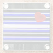 SlipperyJoeのレザープライドフラグ 黒 ロイヤルブルー ガラスコースター (裏面)