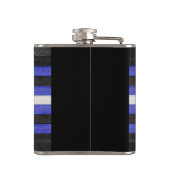 SlipperyJoeのレザープライドフラグ 黒 ロイヤルブルー フラスク (裏面)