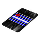 SlipperyJoeのレザープライドフラグ 黒 ロイヤルブルー マグネット (左側)