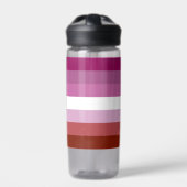 SlipperyJoeのレズビアンプライド国旗のコフェミニンンピュータ ウォーターボトル (正面)