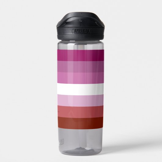 SlipperyJoeのレズビアンプライド国旗のコフェミニンンピュータ ウォーターボトル (背面)