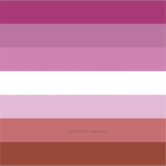 SlipperyJoeのレズビアンプライド国旗のコフェミニンンピュータ シール (正面)