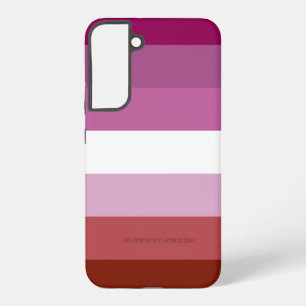 SlipperyJoeのレズビアン・プライド・フラッグ フェミニン・コミュニティ Samsung Galaxy S22+ケース