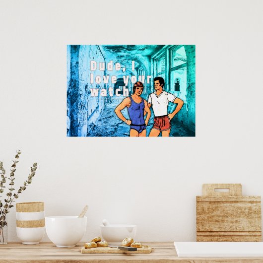 SlipperyJoeの下着2人の男の漫画を放棄 ポスター (キッチン)