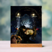 SlipperyJoeの不気味なハロウィーン怖い森の大きい アクリルサイン (ニュートラル)