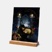 SlipperyJoeの不気味なハロウィーン怖い森の大きい アクリルサイン (傾斜)