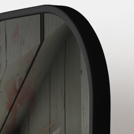 SlipperyJoeの不気味な人形淡い色の顔不気味な血d ピックルボールラケット (左詳細)