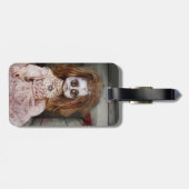 SlipperyJoeの不気味な人形淡い色の顔不気味な血d ラゲッジタグ (裏面横)