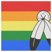 SlipperyJoeの二霊プライド旗の儀式用LGB ファブリック (クローズアップ)