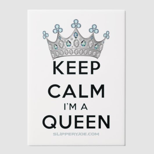 SlipperyJoeの保Calm Queenの目を王室の引くc ベラム紙招待状 (正面)