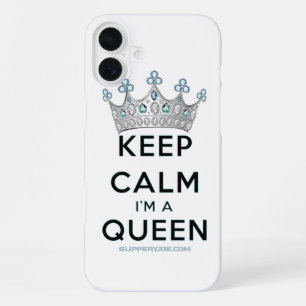 SlipperyJoeの保Calm Queenの目を王室の引くc iPhone 16 Plusケース