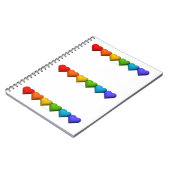 SlipperyJoeの光沢のある3Dハート型グリフが創造 ノートブック (左側)