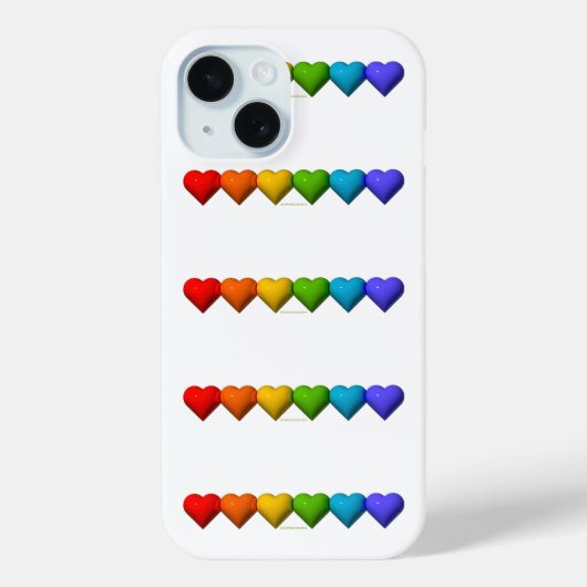 SlipperyJoeの光沢のある3Dハート型グリフが創造 Case-Mate iPhoneケース (裏面)