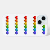 SlipperyJoeの光沢のある3Dハート型グリフが創造 Case-Mate iPhoneケース (裏面 (横))