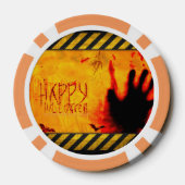 SlipperyJoeの冷たいハロウィーンのシーンこうもりdark e ポーカーチップ (裏面)