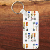 SlipperyJoeの受け入れ多様性カットアウトレターco キーホルダー (正面)