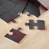 SlipperyJoeの古い人形のハッピーハローウィン不気味なブロー ジグソーパズル (側面)