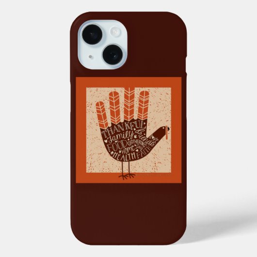 SlipperyJoeの可愛いターキーのイラスト Case-Mate iPhoneケース (裏面)